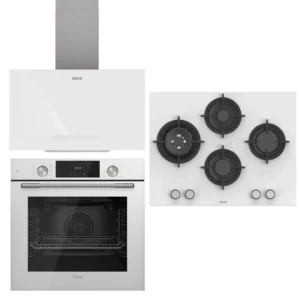 UĞUR Plus Fryart Beyaz Cam 3'Lü Ankastre Set