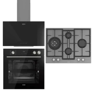 UĞUR Yeni Steam Chef İnox 3'Lü Ankastre Set